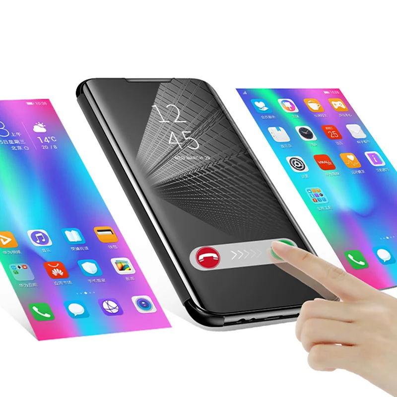 Умный зеркальный флип-чехол для huawei P20 P30 P10 Lite Pro Y9 Y7 Y5 Y6 P Smart mate 30 20 Pro для Honor V20 10 Lite 8X 9X чехол