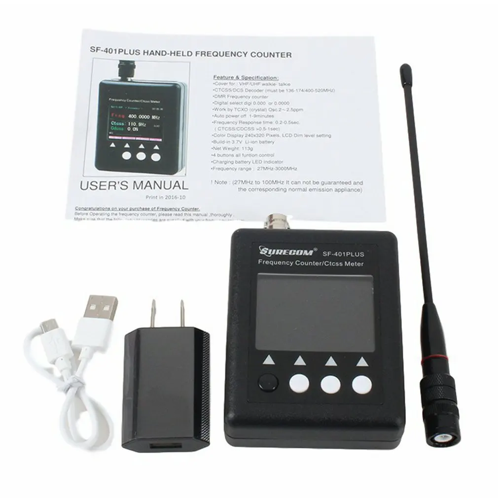 

Портативный счетчик частоты SF401-PLUS, ручной тестер, портативная рация, считыватель, коммуникационное оборудование