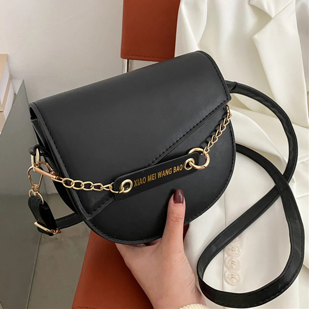 

Модная женская однотонная сумка-мессенджер через плечо из искусственной кожи, сумка-седло, винтажные женские маленькие сумки с клапаном и ц...