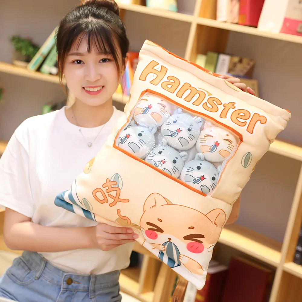 

45cm plush bag pudding toy mini animal plush toy a bag of food doll fun plush toy creativityHCZ0006