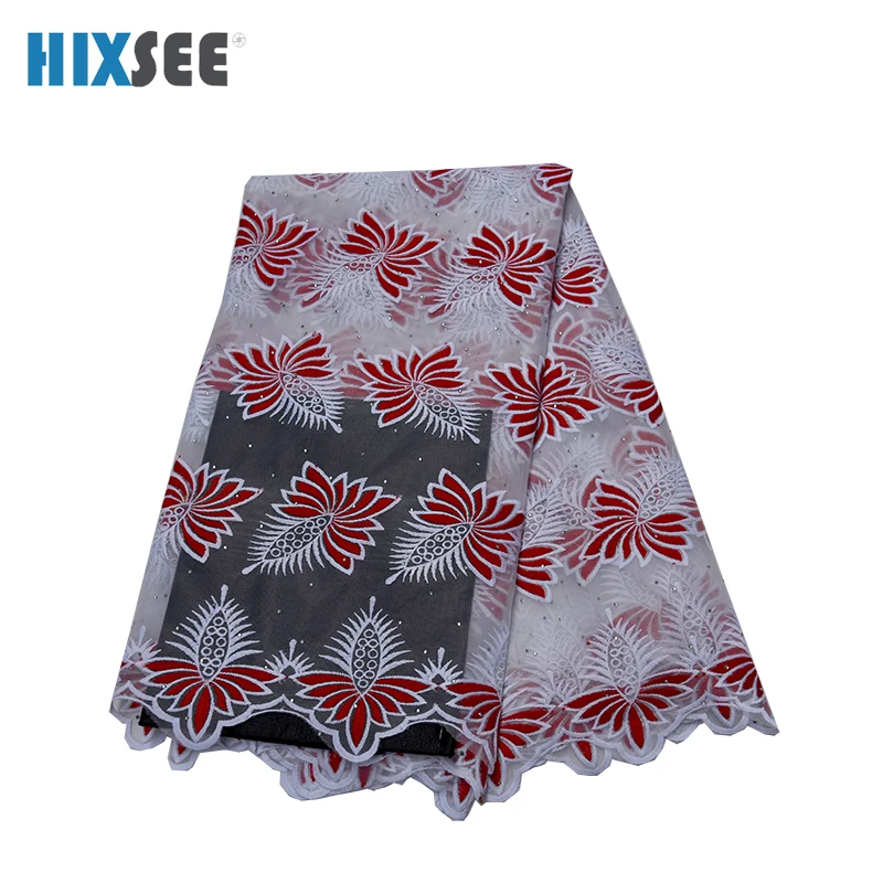 Красное вино африканская кружевная ткань 2020 вышитые нигерийские кружева Высокое