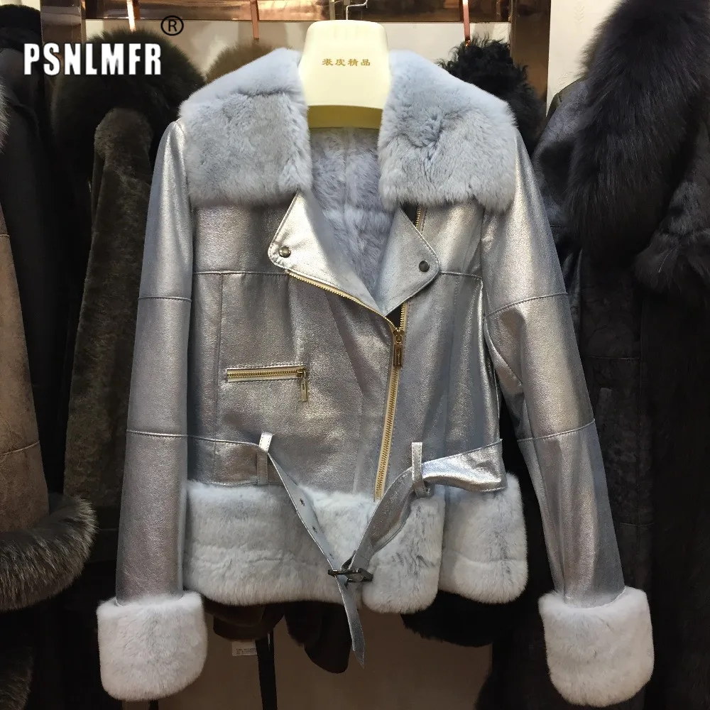 Светильник голубая мягкая подкладка из натурального кроличьего меха зимняя