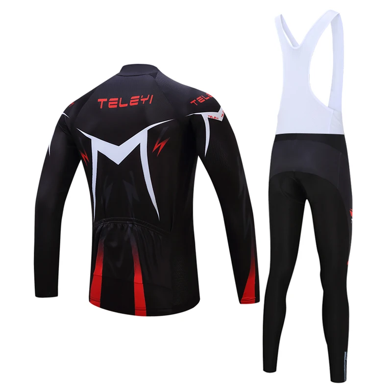 

Teleyi Men Winter Cycling Clothing 2021 Thermal Fleece Bike Jersey Bib Set Warm Bicycle Clothes Sport Dress Mtb Kit Male Retro