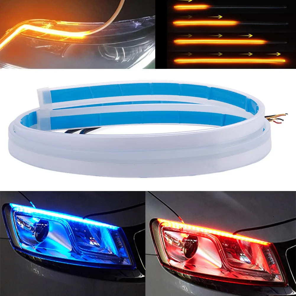 

Sequential 2pcs Flexible Strip Signal Slim Strip Waterproof 2835 2pcs 3​0cm Flexible