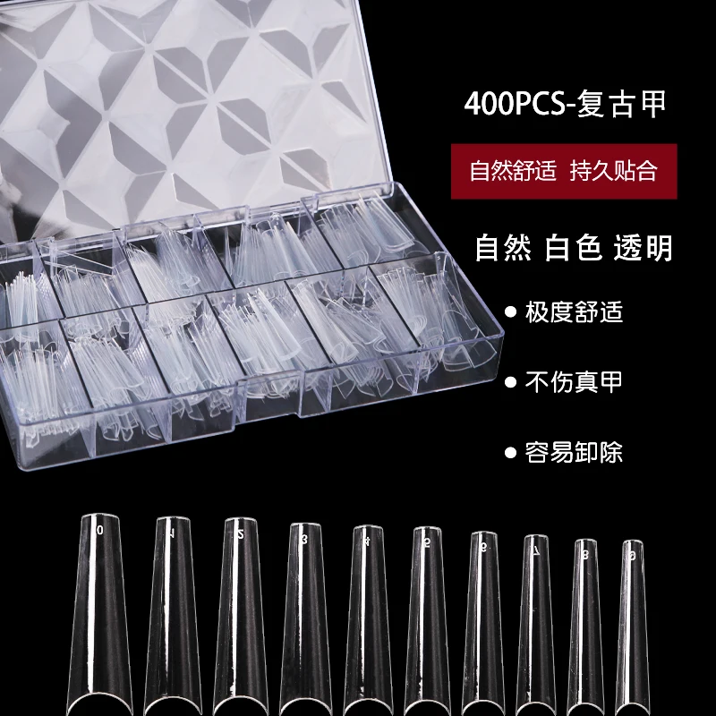 400 шт пролива поддельные ногти советы XXL длинные кончики для ногтей украшения