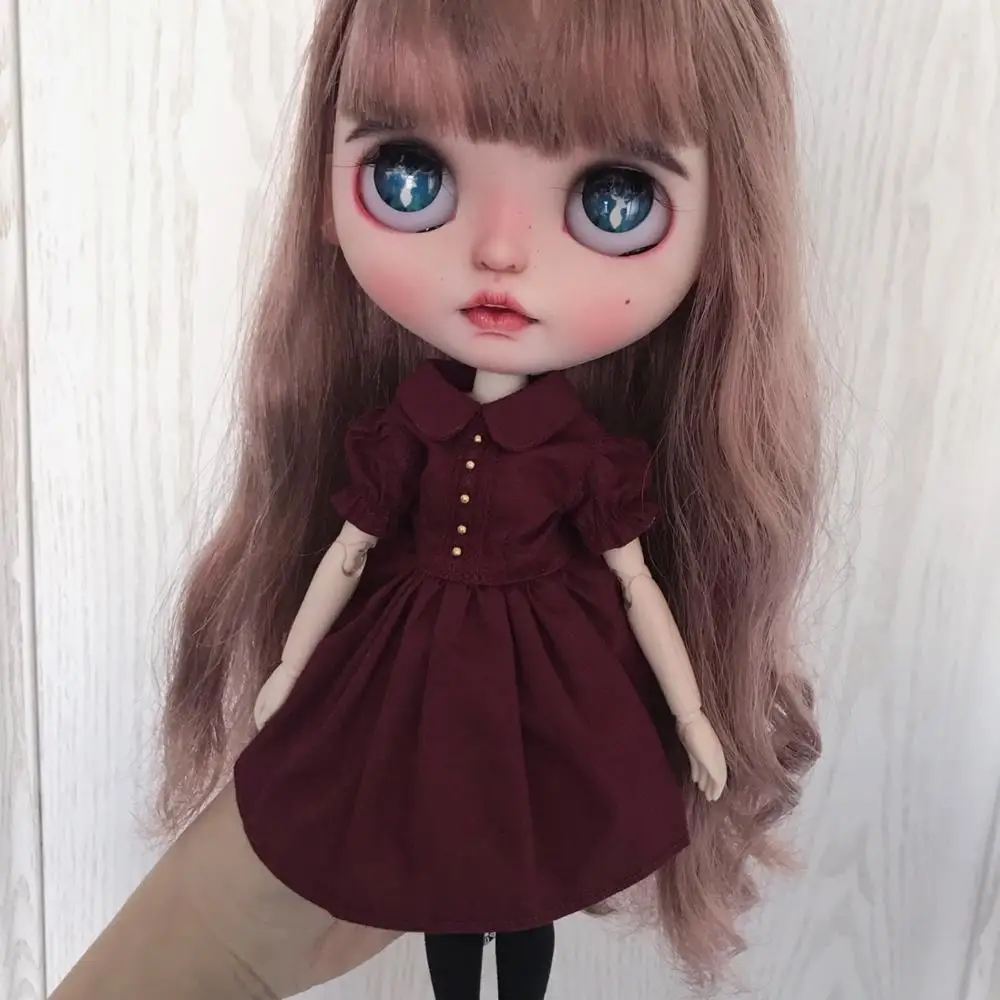Neo Blyth кукла NBL на заказ матовое лицо коричневые волосы мультфильм ведьма макияж 1/6