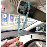 muslim turkish prayer 33 blue beads ottoman islam musa bin jafar kazim car rear view mirror car pendant hamsa hand of fatima