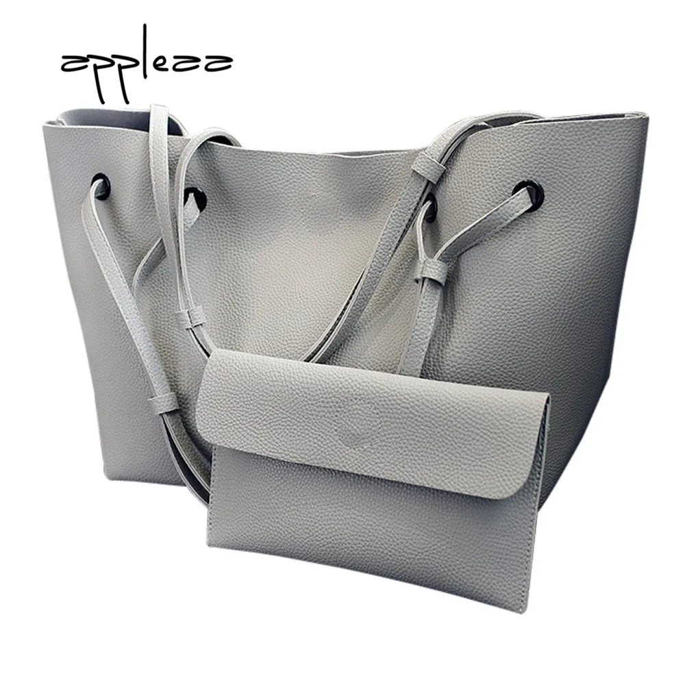 Сумка 2019Top модная женская кожаная сумка с рисунком личи на плечо + клатч кошелек