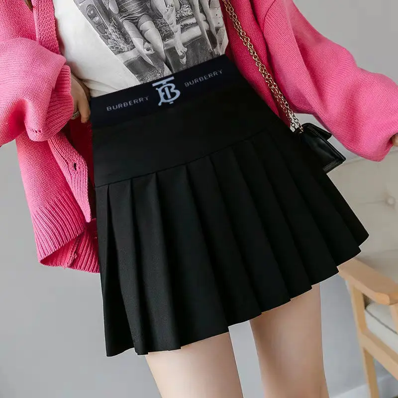 

Skirt women's autumn 2020 new Korean spring and autumn large letter high waist pleated skirt short skirt pants