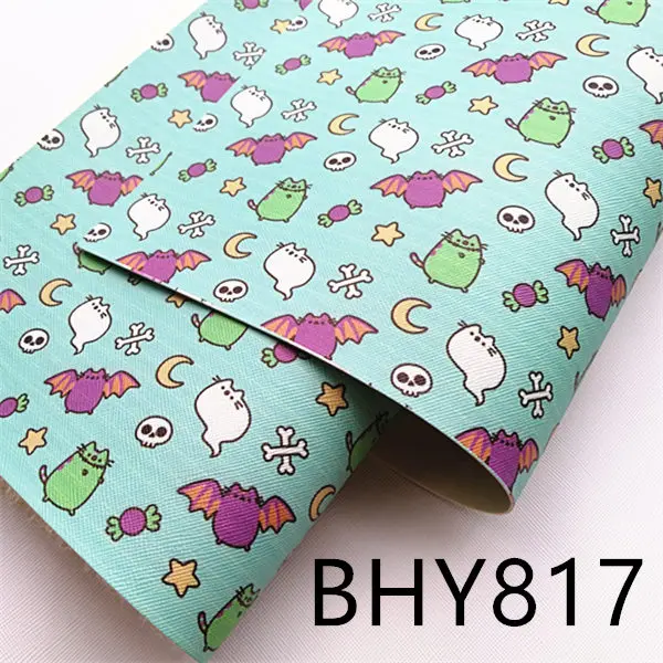 BHY817 20*33 см, наряды для Хэллоуина, A4 с рисунками героев мультфильма Синтетическая кожаная ткань для DIY аксессуары BHY788 - Цвет: BHY817