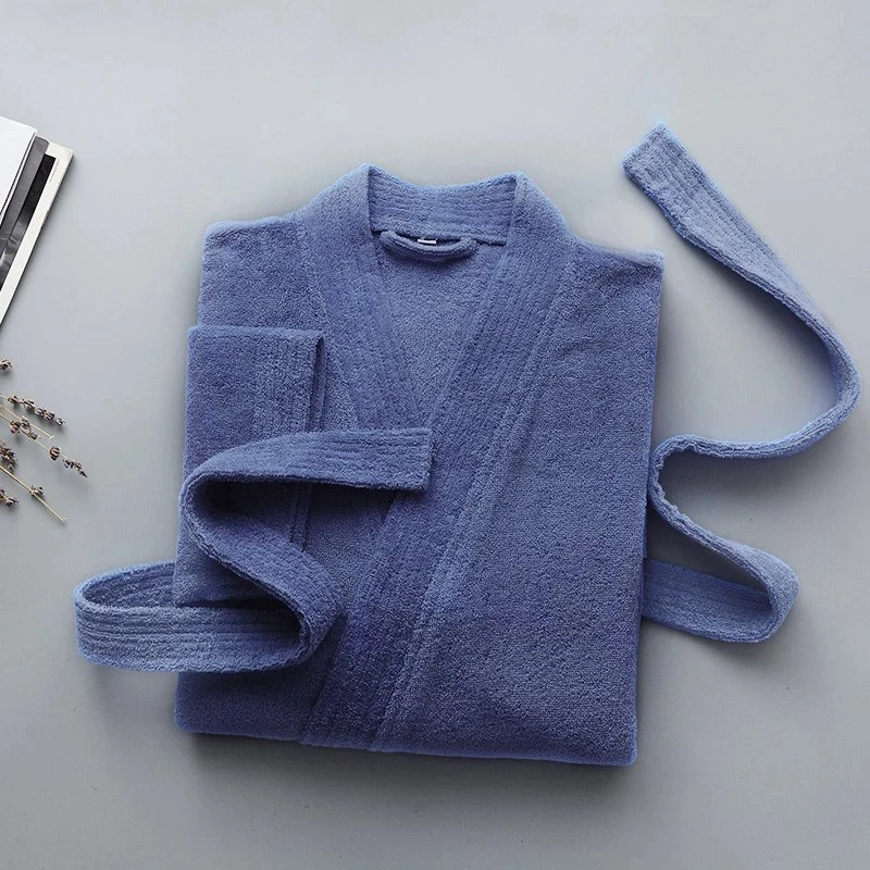 100% Cotton Terry Towel Bathrobe Unisex Kimono Bathrobe Men's Long Robe For Women Absorbent Bathrobes Home Clothes Dressing Gown