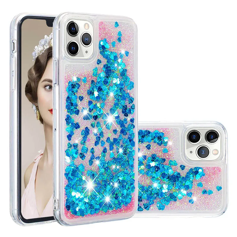 ТПУ динамический жидкостный Мягкий силиконовый чехол для iPhone 11Pro max Xr XS 6 Чехол для samsung S8 S9PLUS S7Edge Note 10 PRO 8