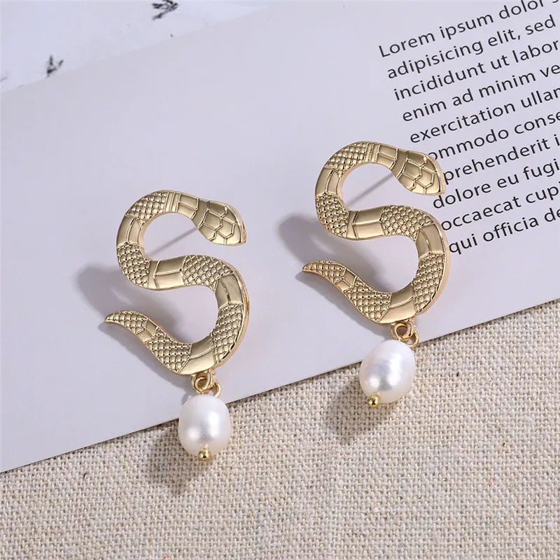 ALIUTOM Vintage Statement Earrings 2020 Brincos Geometric For Women Hanging Dangle Snake Drop Earring Jewelry | Украшения и