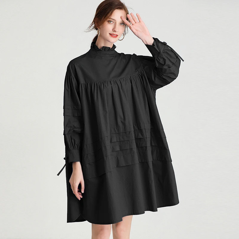 Женское повседневное французское Бандажное платье-миди с длинным рукавом