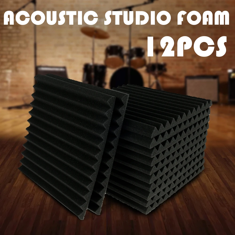 12 шт. звукоизоляционная губка для студийной акустической пены 30 х30х2 5