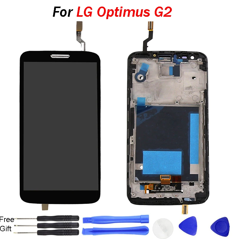5 2 дюйма для LG Optimus G2 ЖК-дисплей сенсорный экран дигитайзер с рамкой сборка