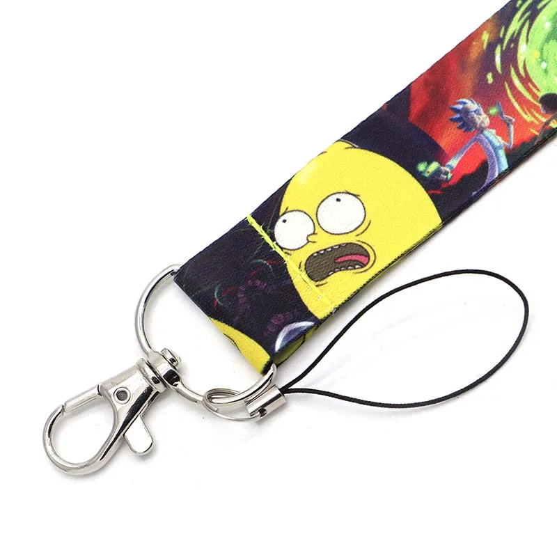 Мультфильм аниме ремешок для брелка ID карты пройти телефон Веревка значок