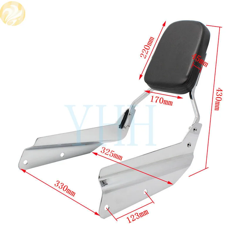 Новинка хромированная задняя спинка для мотоцикла подушка Honda VTX1300 VTX1800 C/R/T/N/F/S VTX