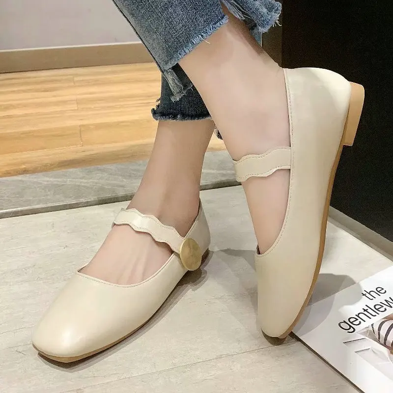 Туфли женские на плоской подошве милые модные повседневные туфли для дождя