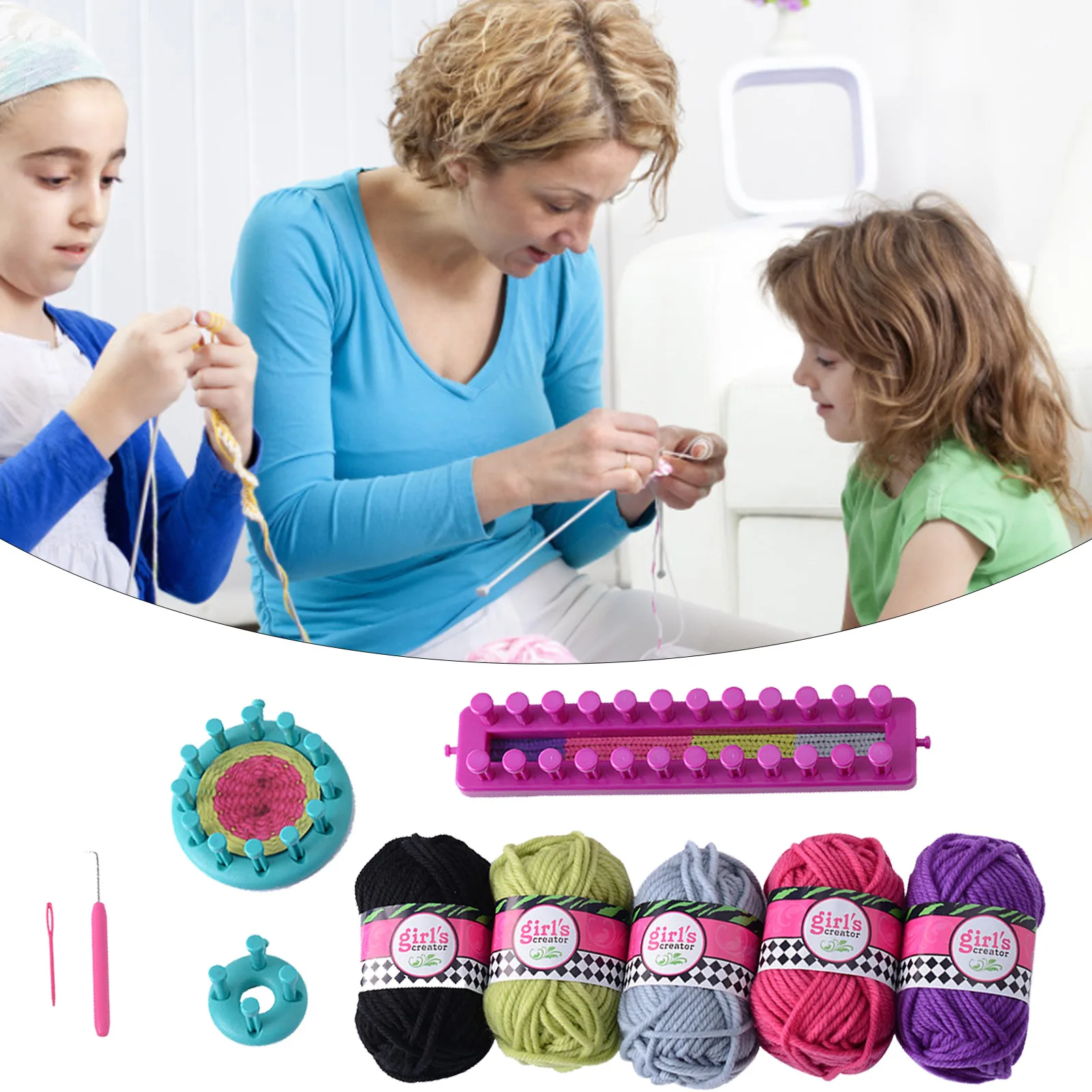 DIY Вязание инструменты для вышивания из искусственного шёлка набор пробивных игл