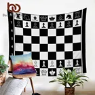 Постельное белье BeddingOutlet, гобелен, настенные игры, декоративный ковер, черно-белые покрывала, квадраты, простыни для подростков