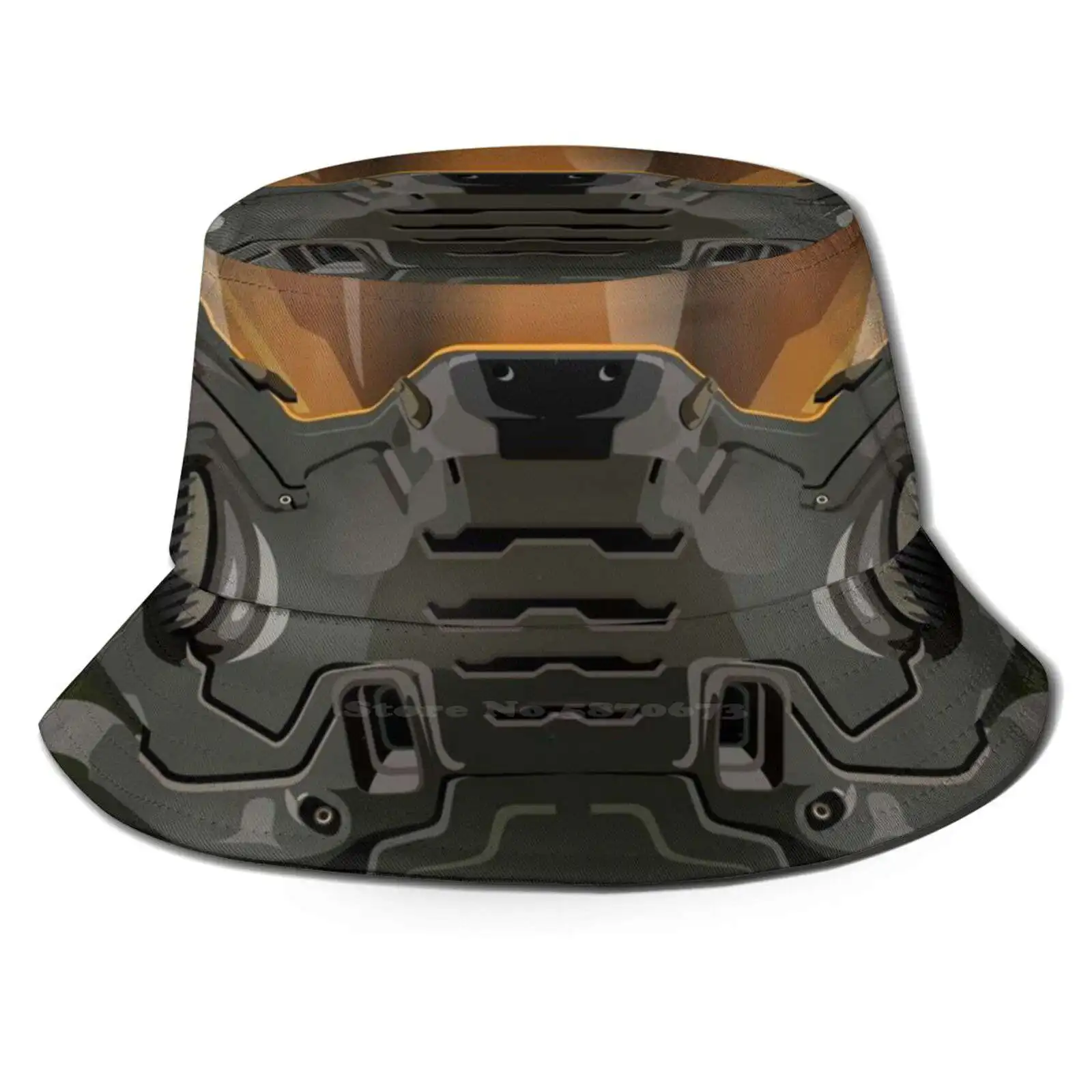 Doom Helmet Flat Top Breathable Bucket Hats Ranger Fighter Trooper Helmet War Toy Character Popular Costume Space Cosplay