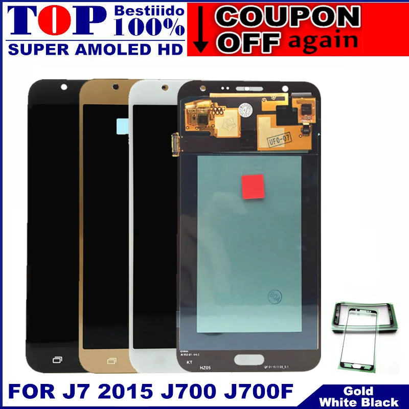 Активно матричные осид ЖК дисплей Замена для samsung Galaxy J7 2015 J700 J700F J700H J700M телефона