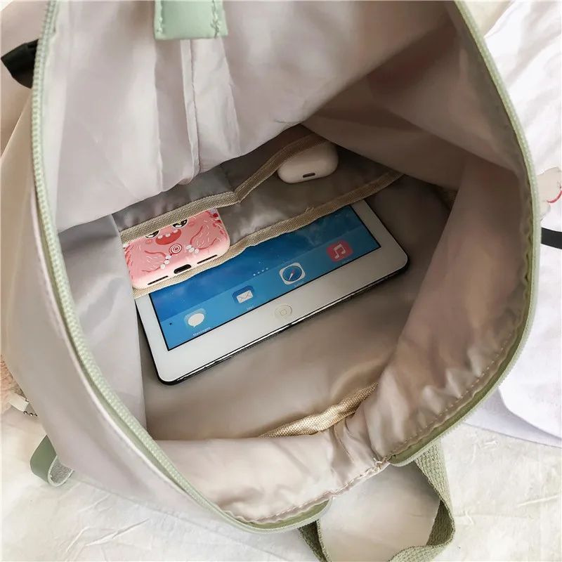 

2021 New Kawaii Women Backpack Female Waterproof Nylon Shoulder Bag Schoolbag for Teenage Girls Personalized Bookbag Mochilas