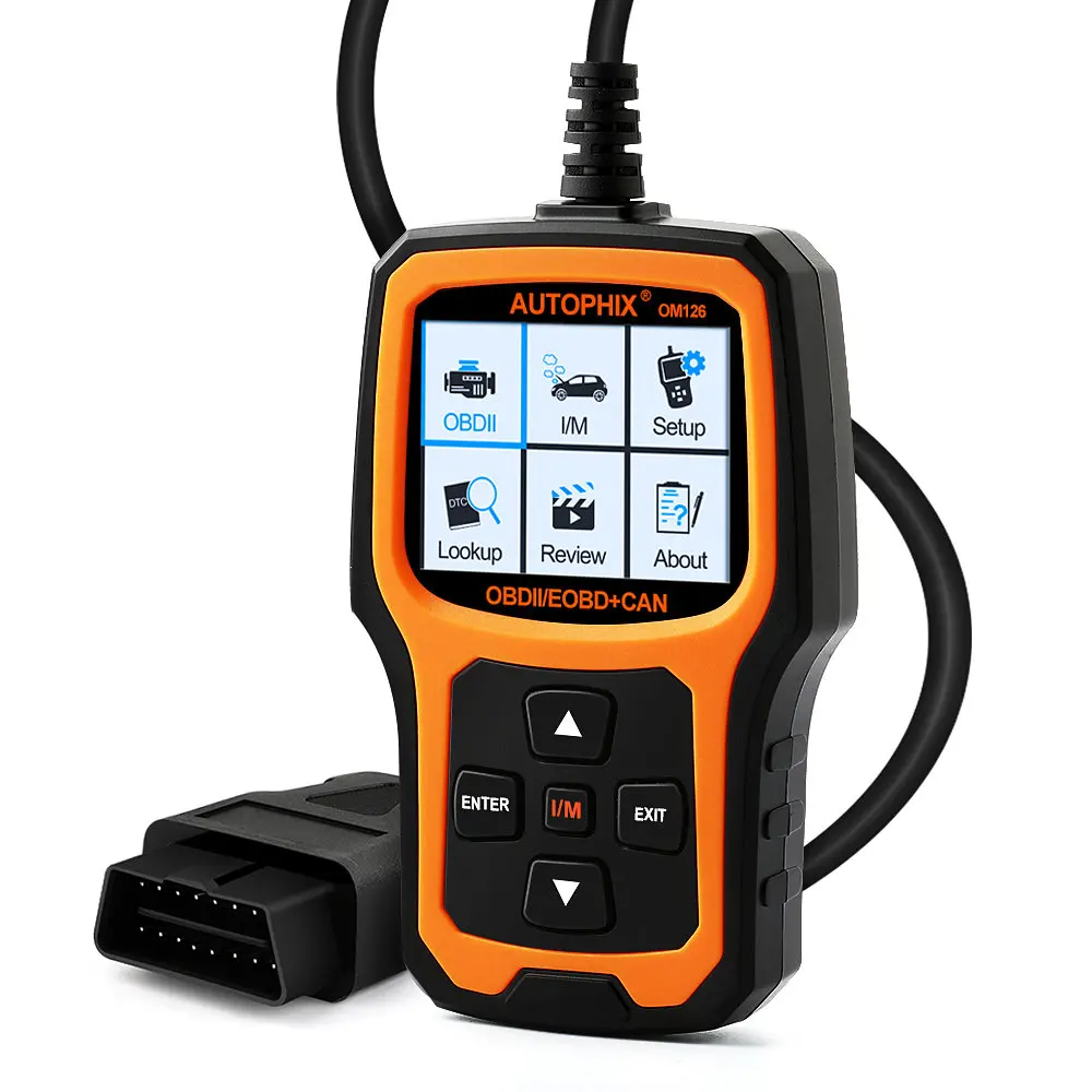 Black Autophix OM126 Автомобильный сканер полный OBD2 сканер анализатор двигателя для OBD 2 ODB автомобильный диагностический инструмент - Цвет: Black