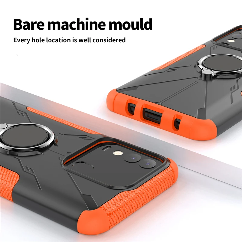Funda protectora de silicona para Tecno Spark 8, carcasa protectora con soporte duro para Tecno Spark 8, 7 Pro-5