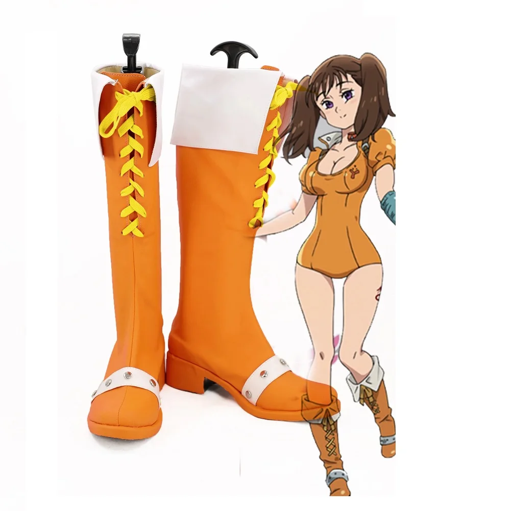 

Сапоги женские весенние оранжевые в стиле «семерка смертных грехов»