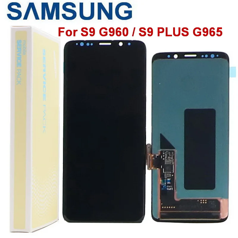 Оригинальный AMOLED ЖК дисплей для SAMSUNG Galaxy S9 G960 G960F Plus + G965 G9650 сенсорный экран