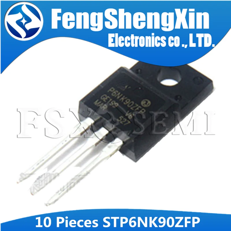 10 шт. STP6NK90ZFP TO 220F STP6NK90Z 220 P6NK90ZFP STP6NK90 P6NK90 P6NK90Z 6NK90 TO220F N Channel MOSFET