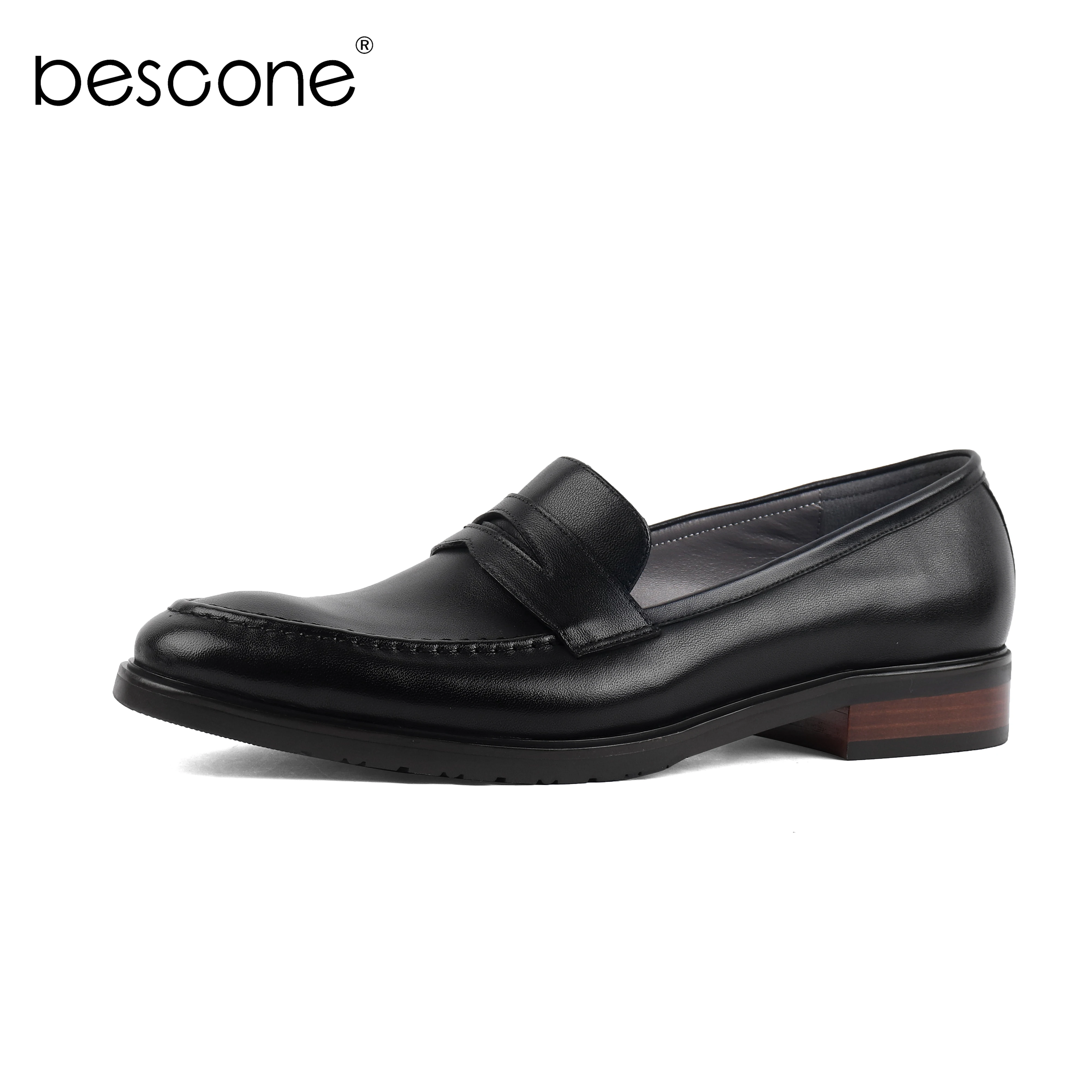 BESCONE/высококачественные мужские туфли под костюм Классические однотонные с