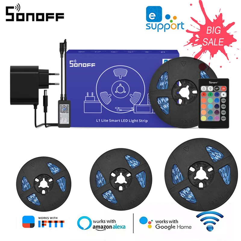 Интеллектуальный выключатель света SONOFF L1 Lite 5M EU/US интеллектуальная беспроводная