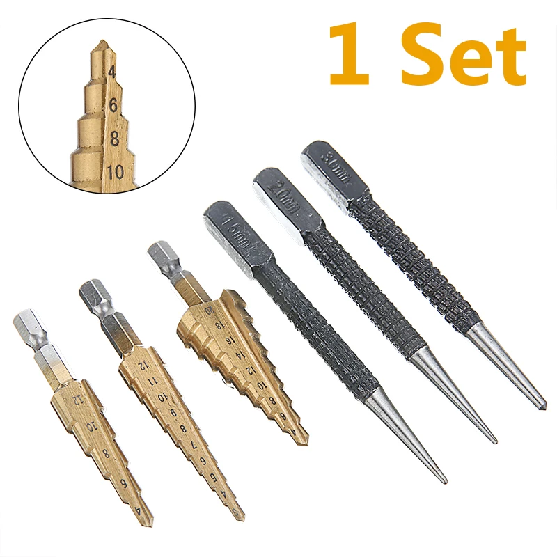 Набор сверл из быстрорежущей стали с двумя канавками комплект 3 корончатых фрез