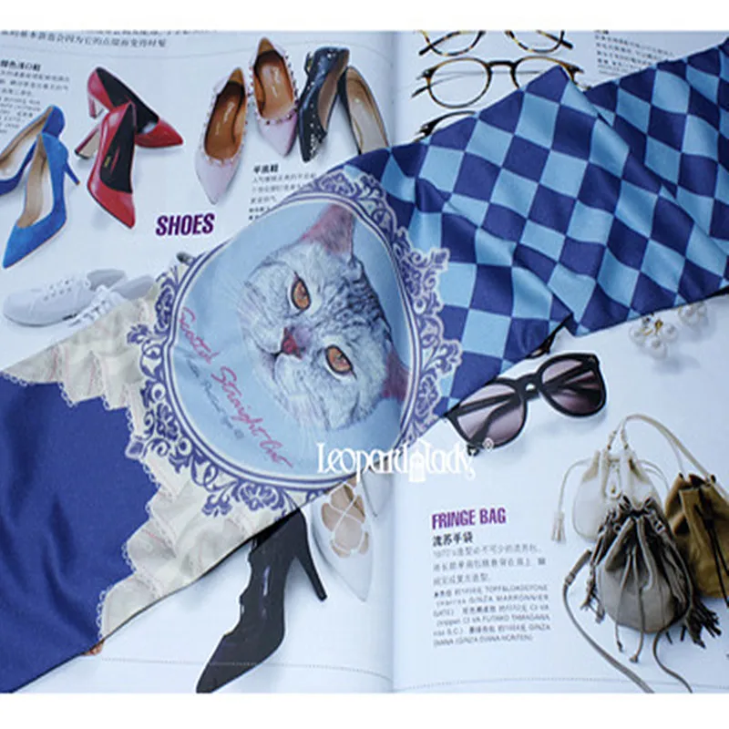 Женские колготки с принтом RUIN высококачественные в клетку рисунком кошки Модные