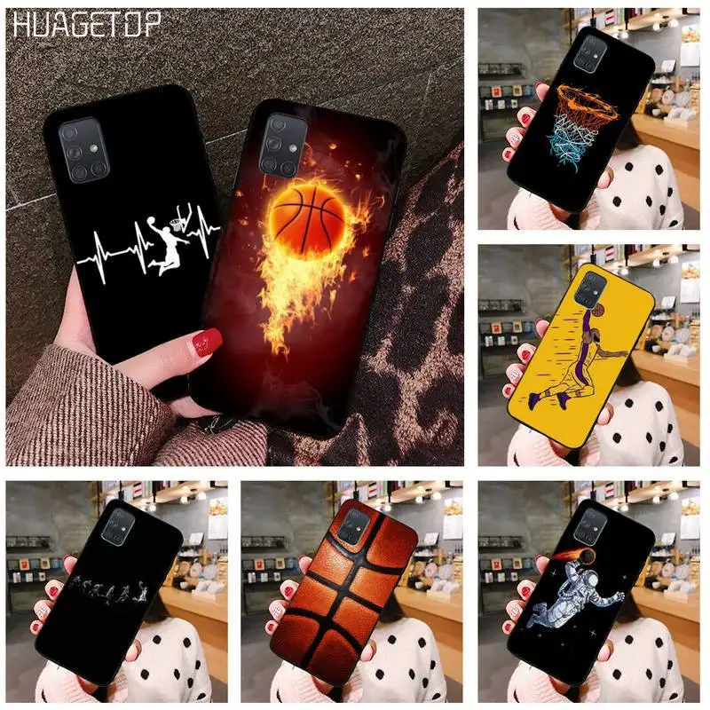 HUAGETOP спортивный баскетбольный мягкий резиновый чехол для телефона Samsung Galaxy A21S A01
