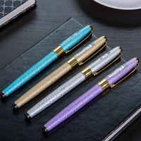 1pc color fountain pen metal texture office business special boutique pen student calligraphy pen school supplies stationery