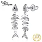 Женские серьги-подвески из серебра 925 пробы с фианитом