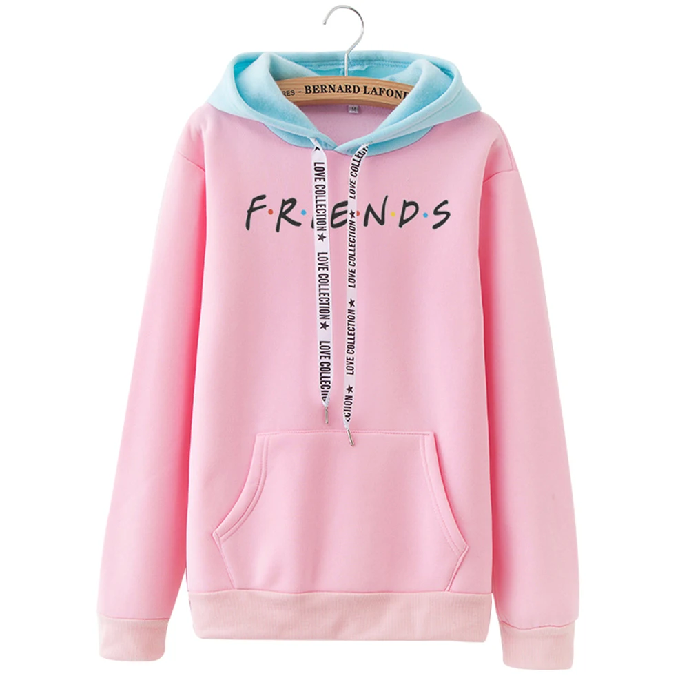 2019 новые женские модные толстовки с принтом друзей Harajuku круглым вырезом женская