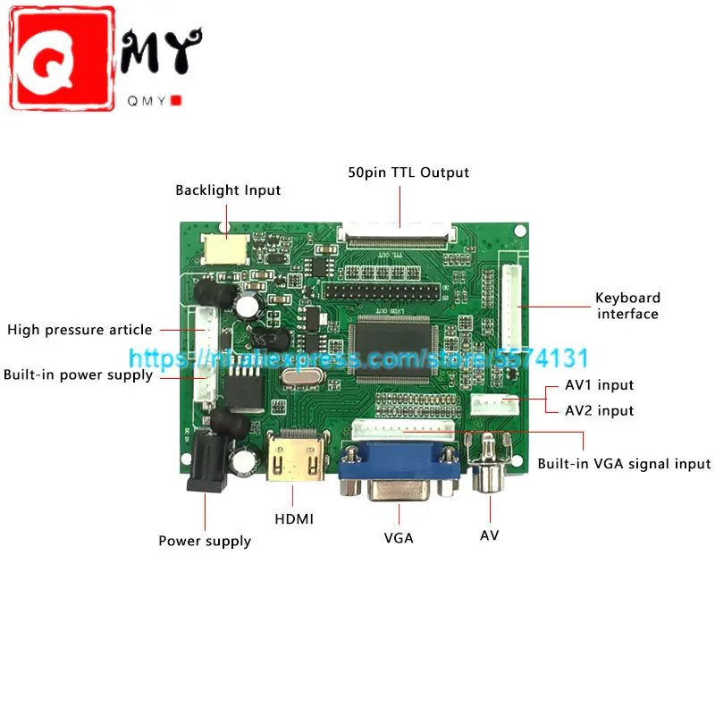 ЖК ttl LVDS плата контроллера HDMI VGA 2AV 50PIN для AT070TN90 92 94 Поддержка автоматически VS-TY2662-V1