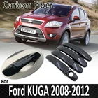 Черное Углеволокно для Ford KUGA MK1 2008  2012 2009 2010 2011, крышка ручки двери, аксессуары Sricker, автомобильные аксессуары