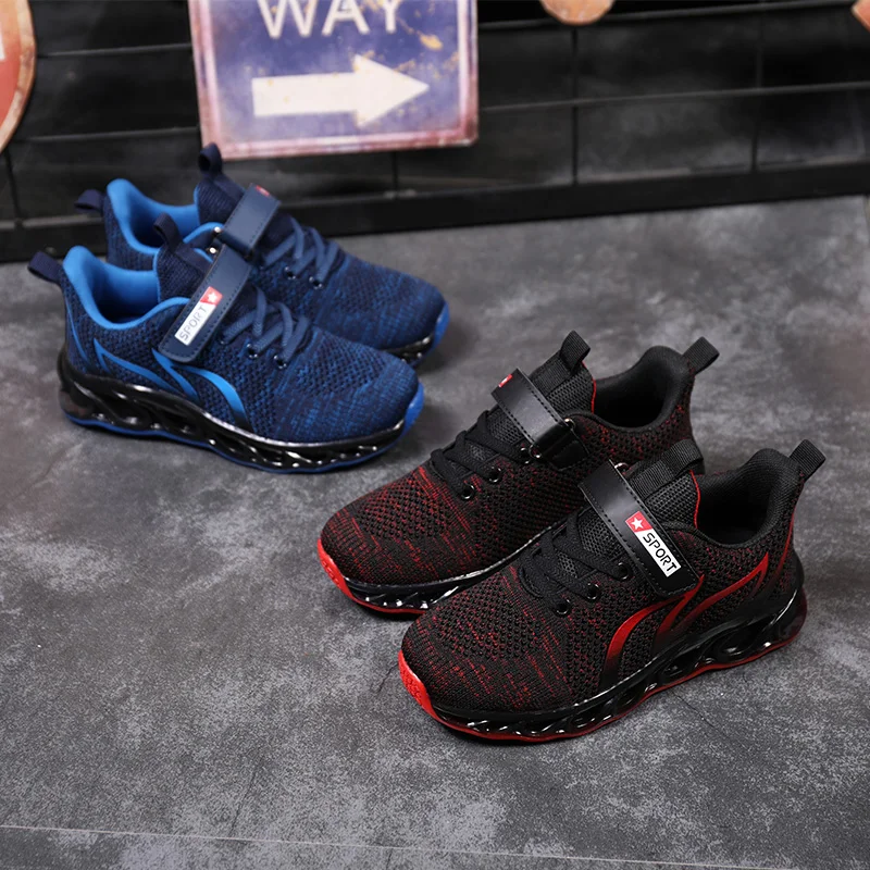 

New Kids Sneakers Boys Girls Tenis Sport Shoes Breathable Mesh Children's Running Shoes Lightweight Hook&Loop Casual Sneakers