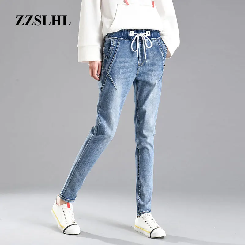 

Elastic Boyfriend for Women Jeans Woman 2020 New Fashion Plus Size Jeans with High Waist Stretch Befree Wanita Denim Pants