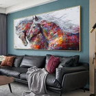 Современного Искусства Абстрактная живопись работает холст с изображением лошадей настенные картины искусство настенные декоративные изображения HD печати для дома Гостиная Cuadro
