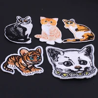 iron on cute cat patches for clothing sew on embroidery animal patch badge on kids clothes jeans diy parches stickers appliues