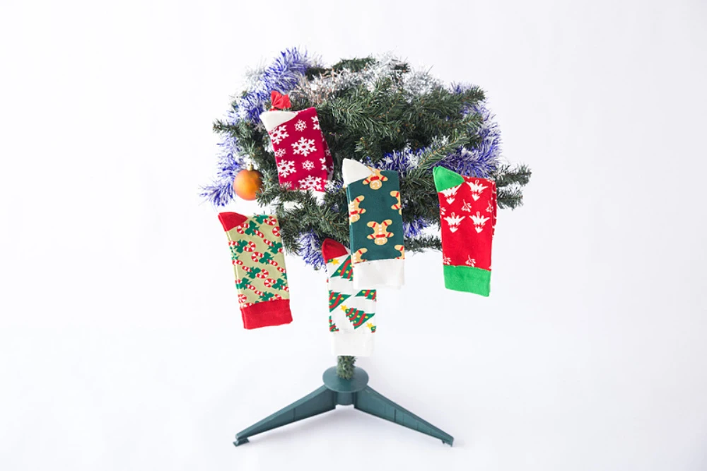 Мужские и женские рождественские носки подарок Санта-Клауса, детские рождественские носки, забавные носки