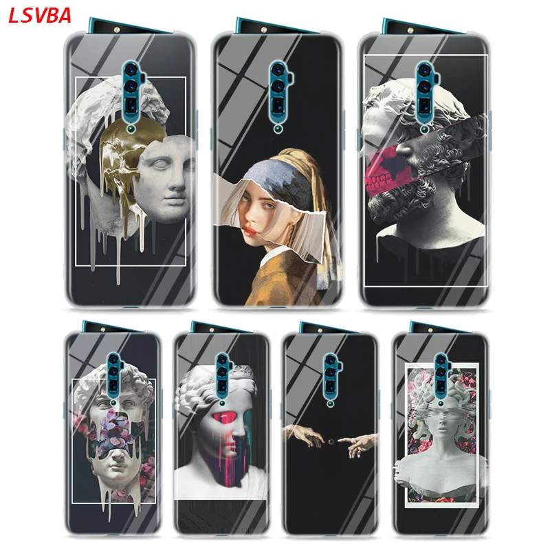 Силиконовый чехол пластырь с статуей дэвида для OPPO Reno Z 10X Zoom F11 F9 F7 F5 A7 R9S R17 R15 Realme X2 2