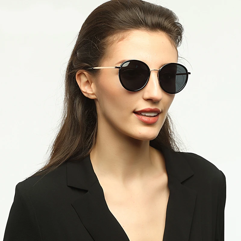 

Солнцезащитные очки поляризационные женские, овальные дикие брендовые дизайнерские зеркальные очки с розовыми поляризационными стеклами,...